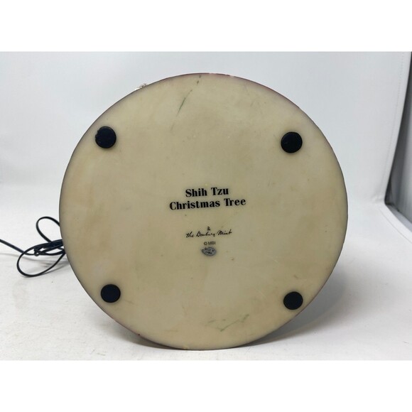Danbury Mint Shih Tzu Christmas Tree Lighted Dog Puppy Holiday Decor Complete - Picture 15 of 16